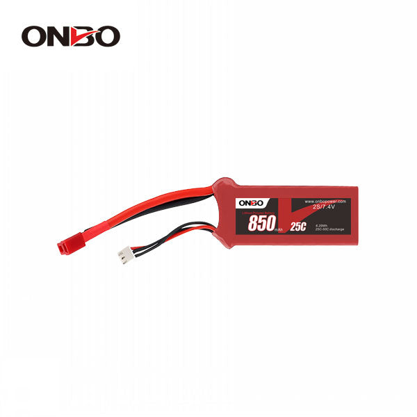 ONBO 25C 850mAh 2S LiFePO4 battery XT-30 Connector