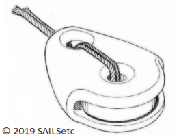 Block, ball raced, small - 8 mm sheave - SAILSetc