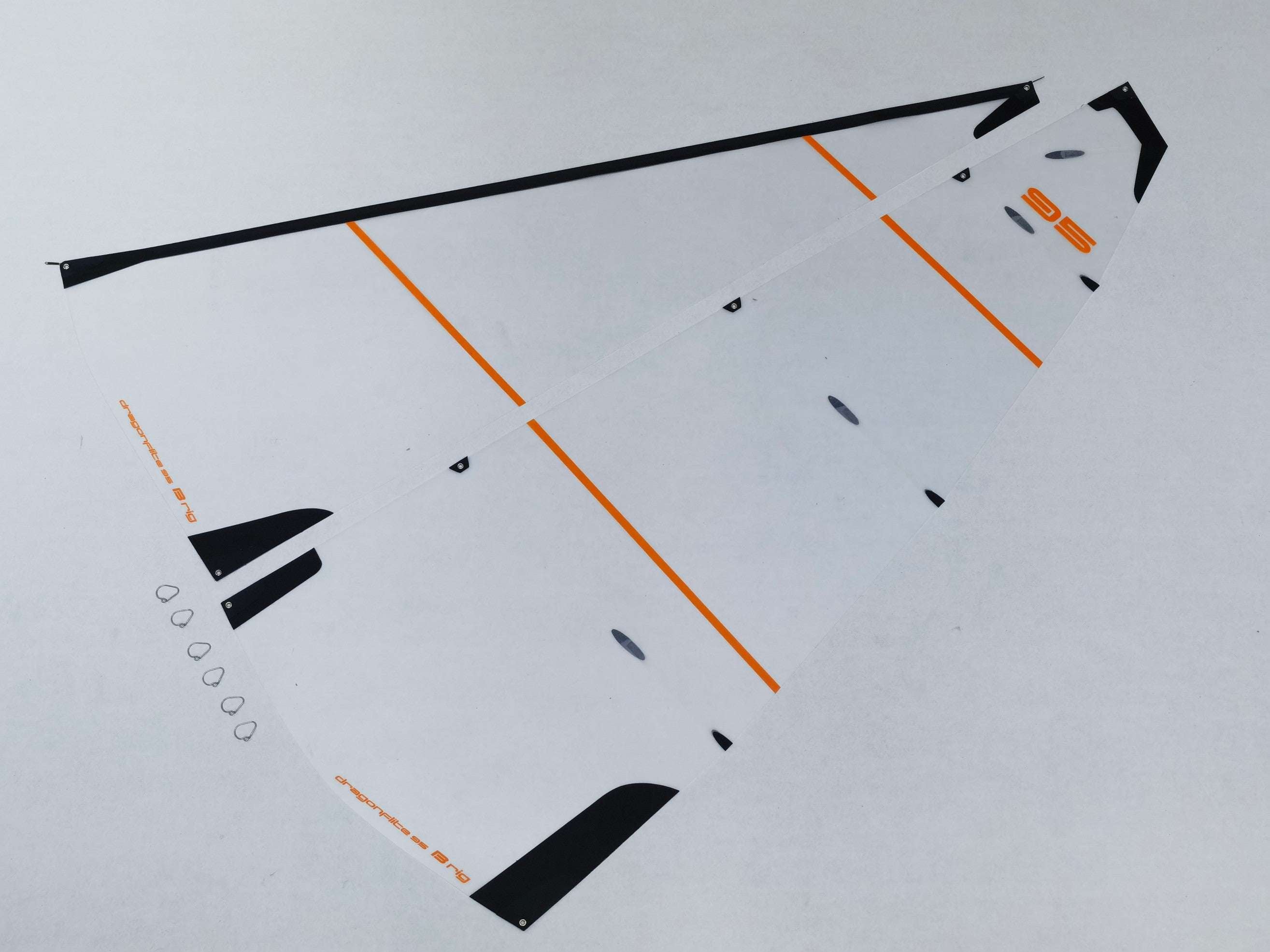 DF95V1-V3 B Sails set 75 micron Mylar, Round tube packed
