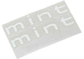 Mint Logo Hull Sticker in white on clear (Pack 2)