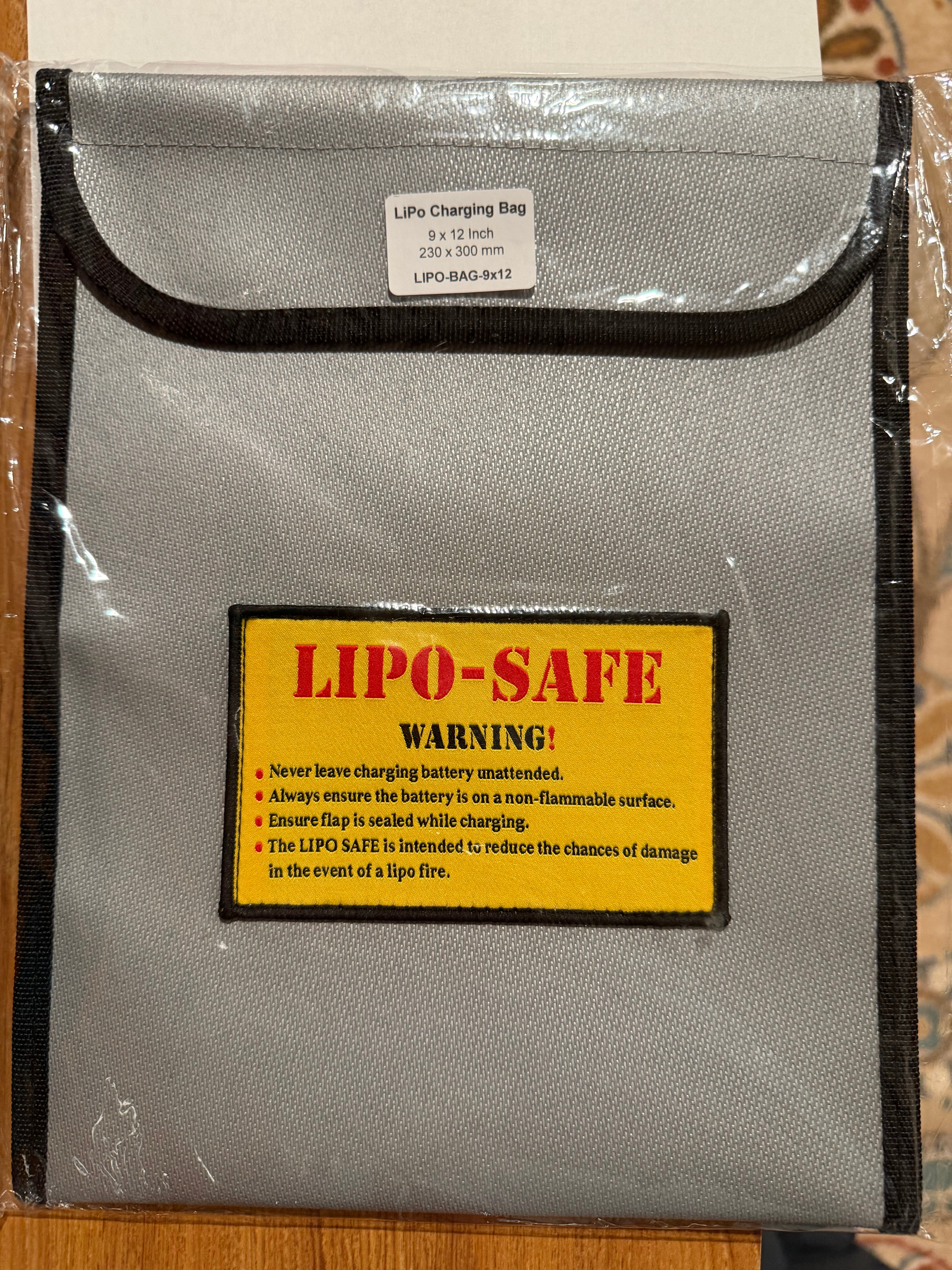 LiPo Safe-Charging Bag, 9x12 Inches
