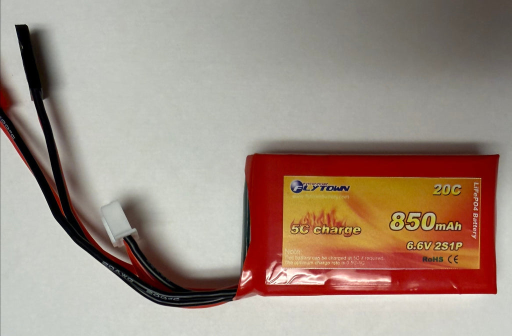 DF Battery - Flytown 850mAh 6.6V 20C 2S1P LiFePO4 LiFe Battery