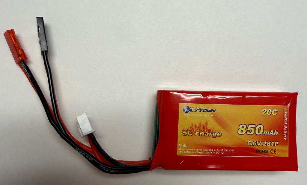 DF Battery - Flytown 850mAh 6.6V 20C 2S1P LiFePO4 LiFe Battery