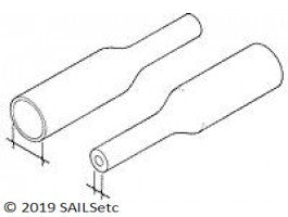Heat shrink tube - 11mm - Black - SAILSetc