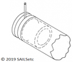 Headsail boom aft end - 11 mm - SAILSetc