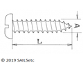 Pan head self tapping screws No 2 x 6 mm - SAILSetc