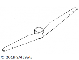 Spreader - one piece - clip on 10 degrees - SAILSetc