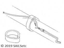 Boom band with eye - 11 mm - 5 ea - SAILSetc
